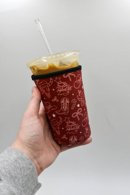 Western Christmas Coffee Koozie