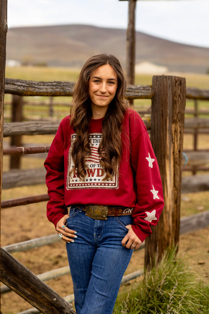 Land of the Free Home of the Rowdy Crewneck | Patriotic Western Sweatshirt | Americana Gildan Crewneck | 4th of July Crew