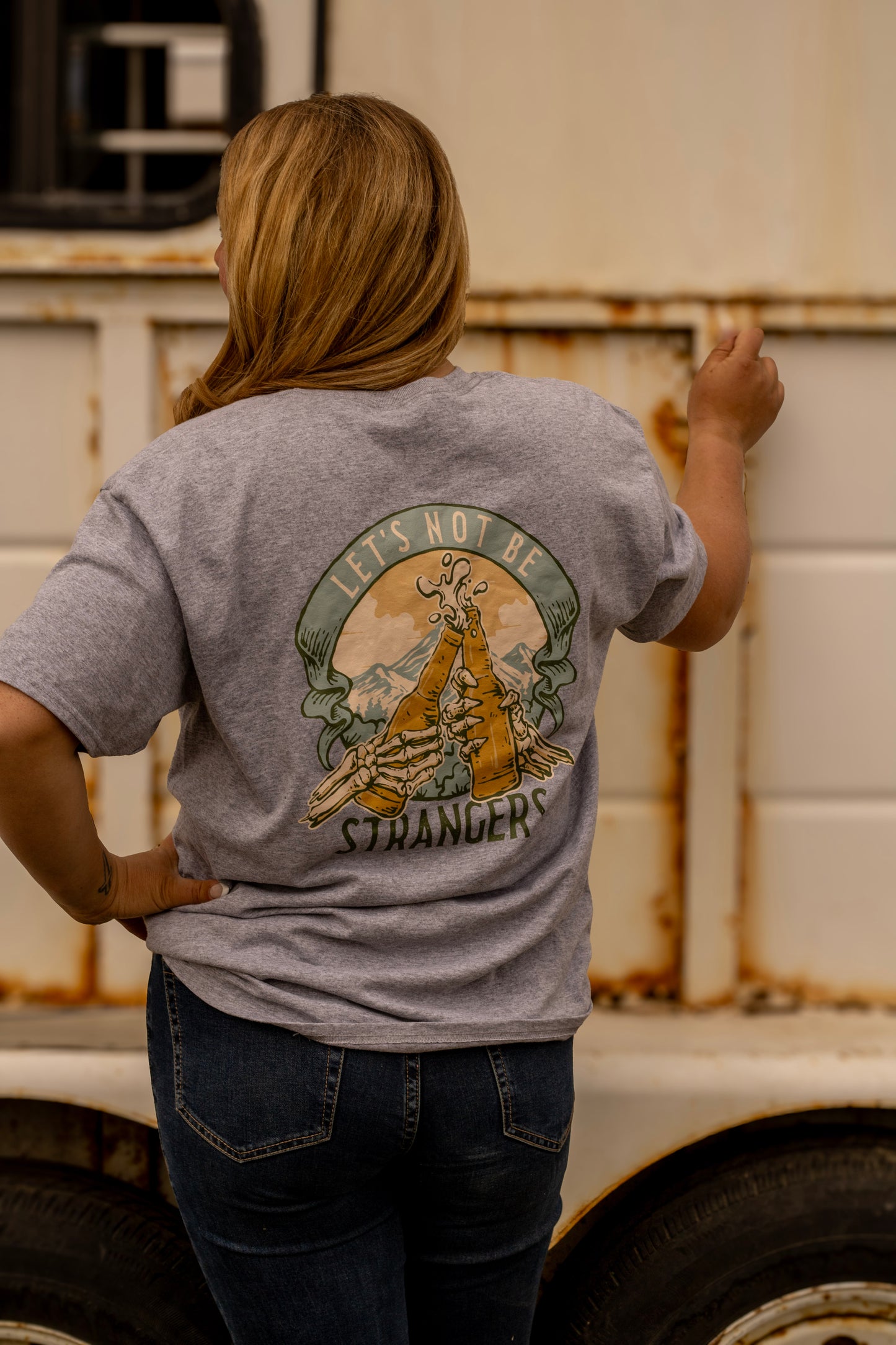 Lets not be Strangers mountain Tee | Western Beer tee