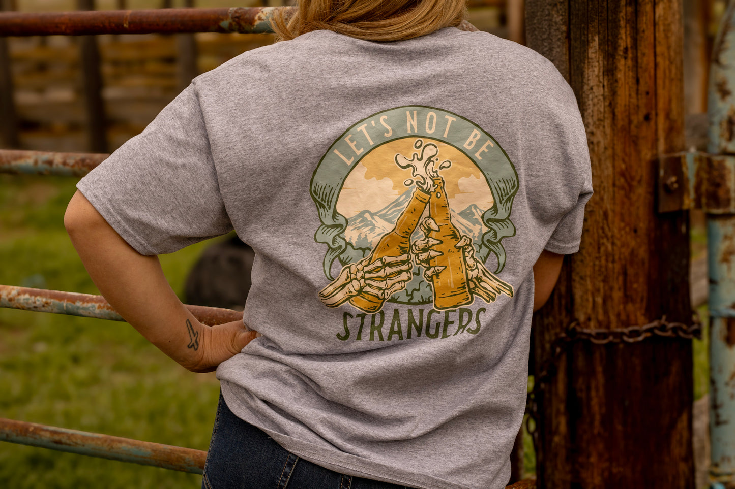 Lets not be Strangers mountain Tee | Western Beer tee