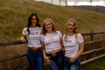 Saddles Up Cropped Tee - Western Tack Tee