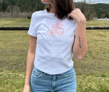 Love locket baby tee