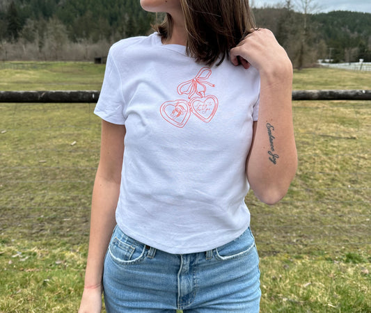 Love locket baby tee