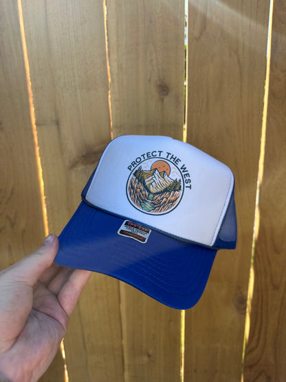 Protect the west trucker hat
