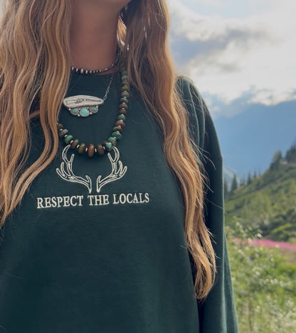 PREORDER - Respect the Locals Embroidered Crewneck