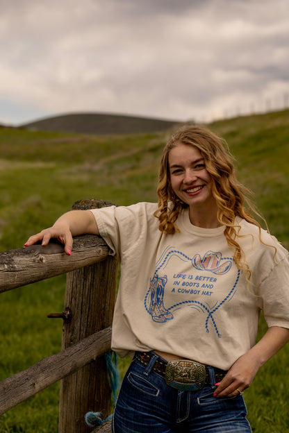 Life’s better in boots tee