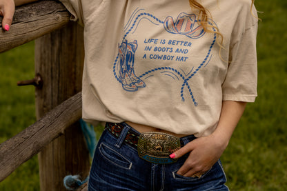 Life’s better in boots tee