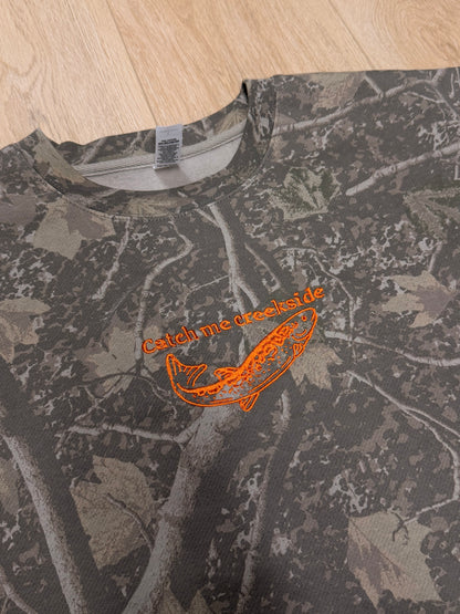 Catch Me Creekside Camo Crewneck