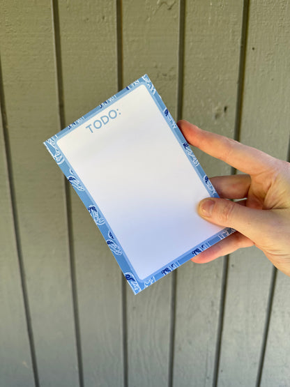 Blue boots post-it note pad | western todo list