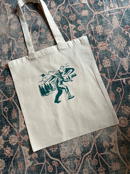 Cowboy Bigfoot tote bag | Western tote bag | tote bag | book bag