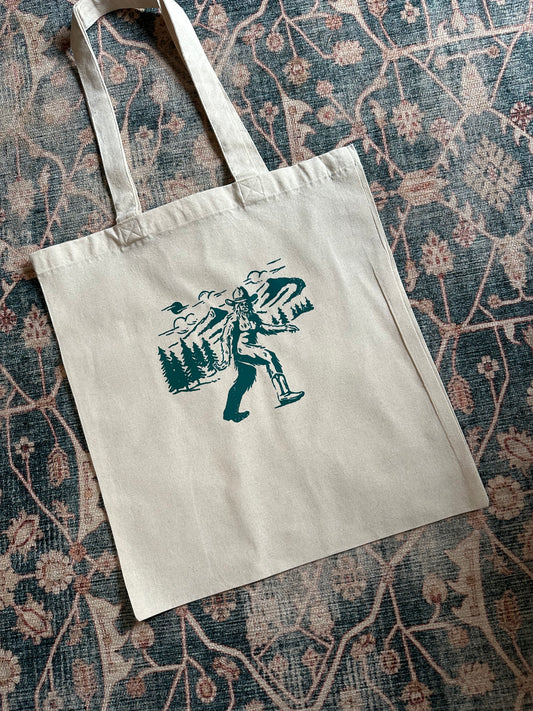Cowboy Bigfoot tote bag | Western tote bag | tote bag | book bag