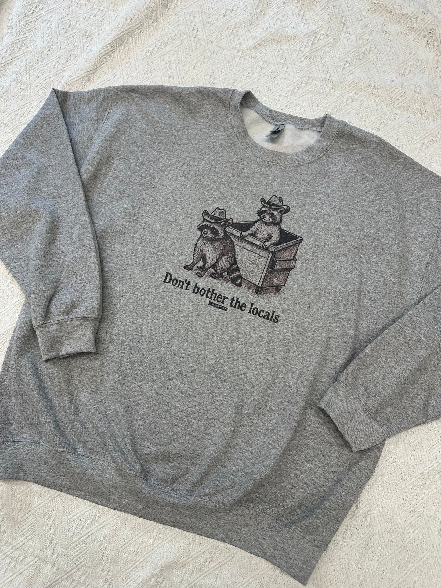 Don’t Bother the Locals Raccoon Crewneck – Western Graphic Gildan Unisex