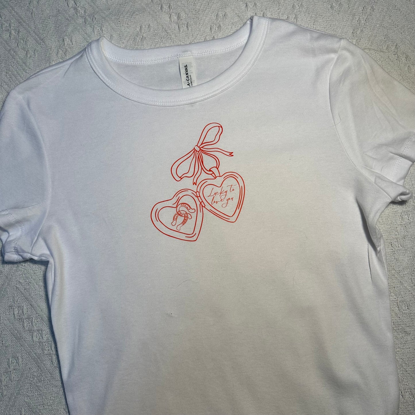 Love locket baby tee