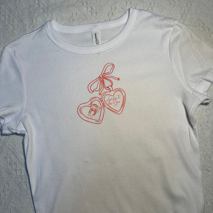Love locket baby tee