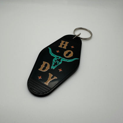 Howdy skull keychain | western keychain