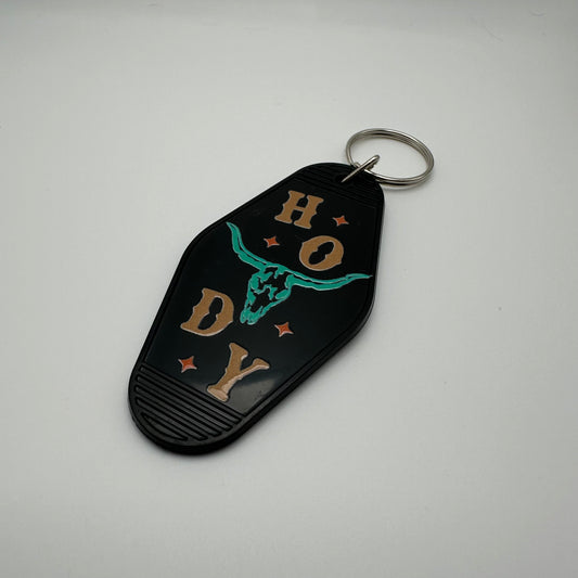 Howdy skull keychain | western keychain