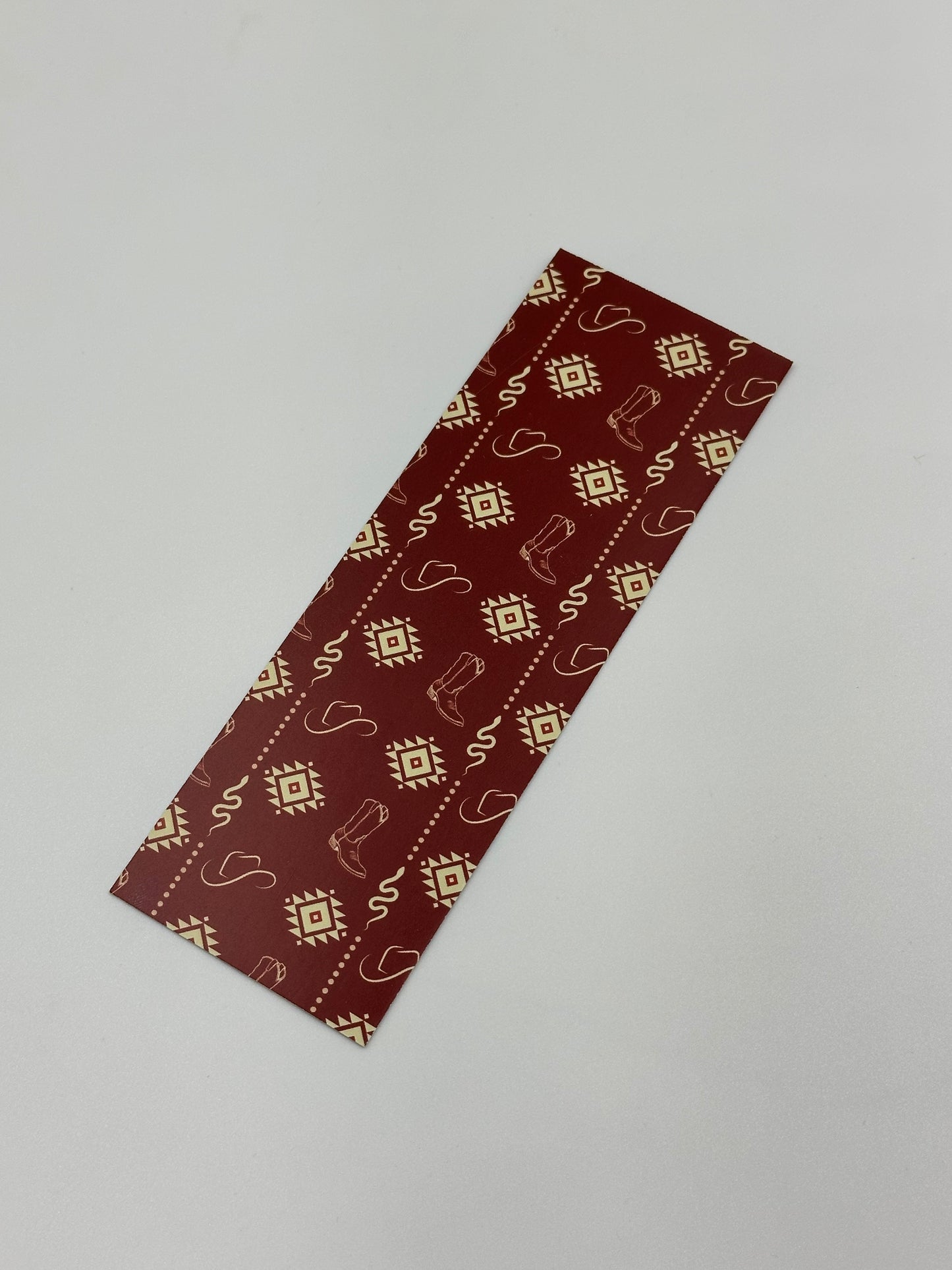 Red aztec Paper Bookmark | Western Bookmark