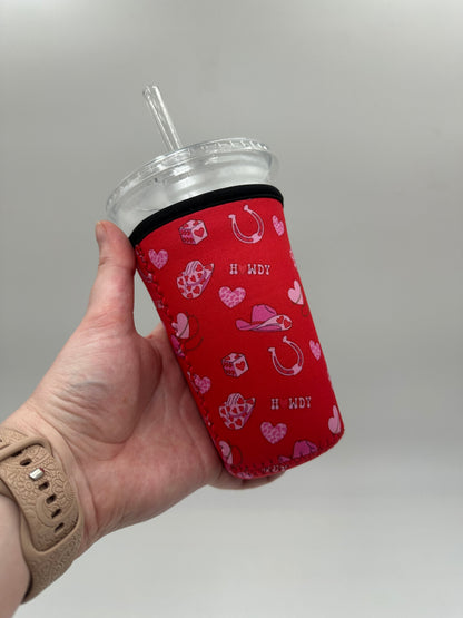 Valentines Howdy Coffee Sleeve