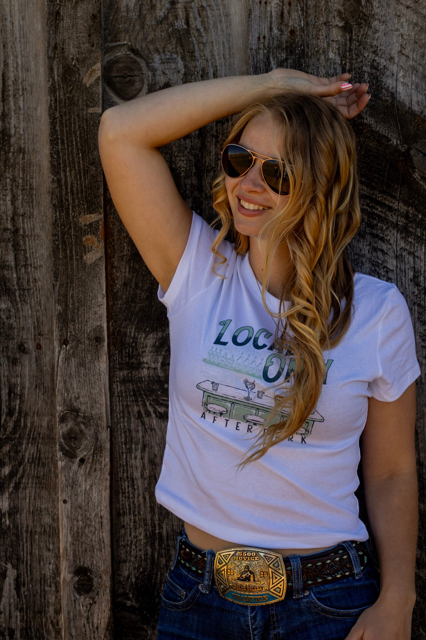 Locals Only After Dark Graphic Top | Western Dive Bar Tee & Crop Tank