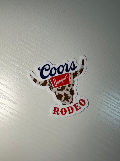 Coors Bull Rodeo Sticker