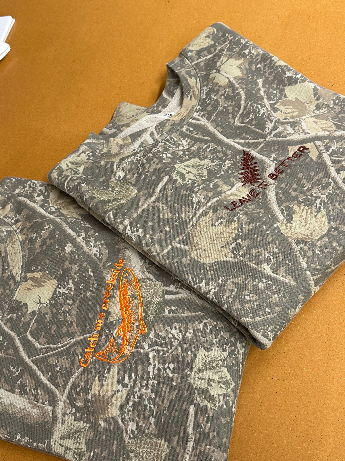Catch Me Creekside Camo Crewneck