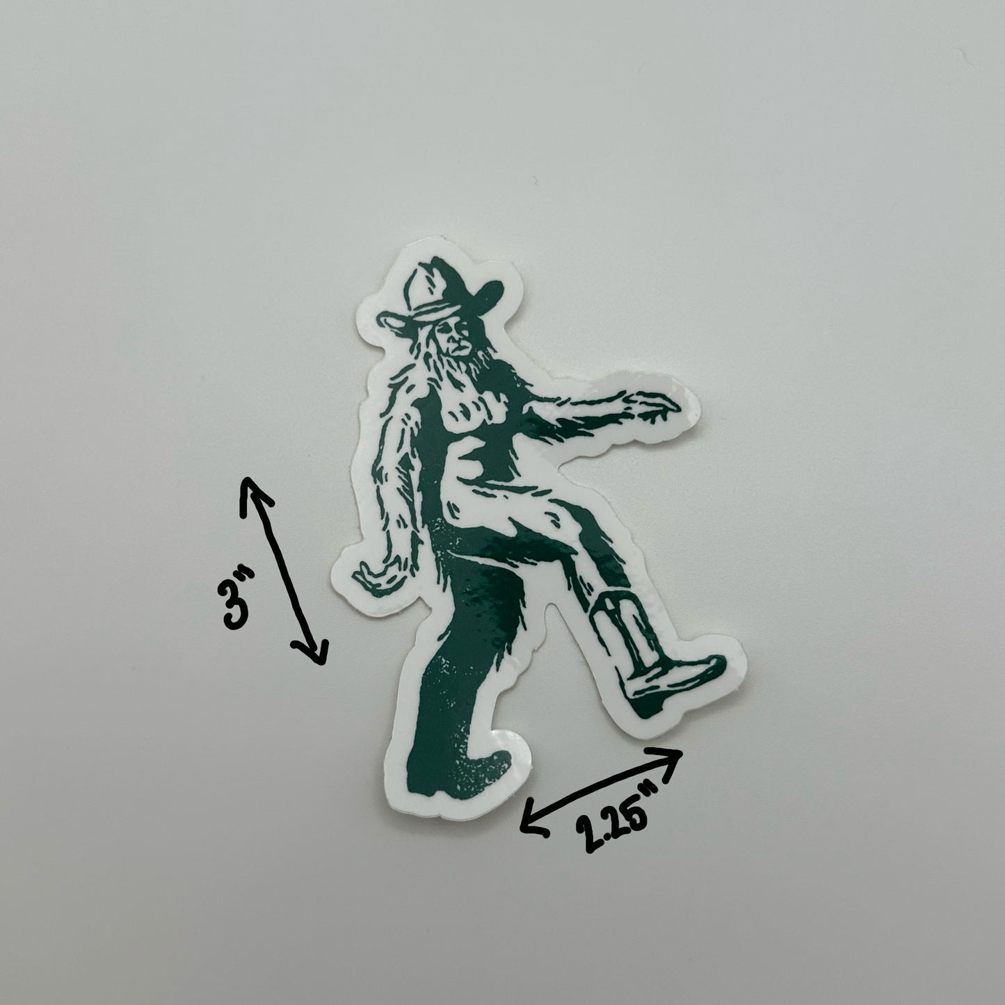 Cowboy Bigfoot sticker