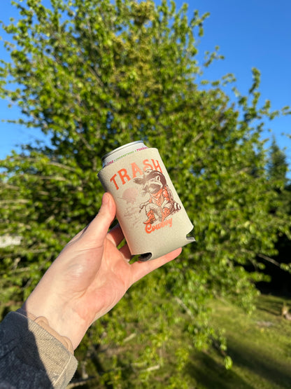 Trash Cowboy Raccoon Can Cooler | Western Beer Koozie