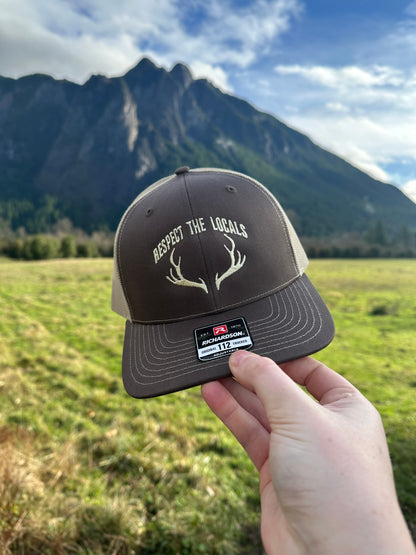 Respect the Locals Embroidered Antler Hat