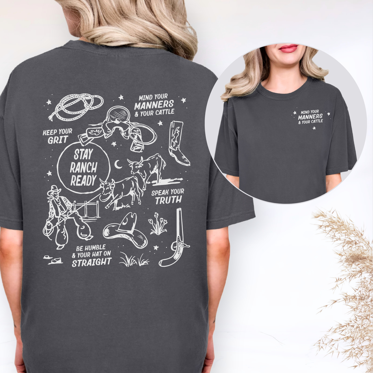 Mind Your Manners Comfort Colors® Tee | Western Graphic Ranch Shirt