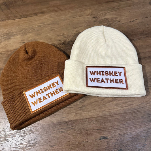 Whiskey weather patch beanies | western beanie