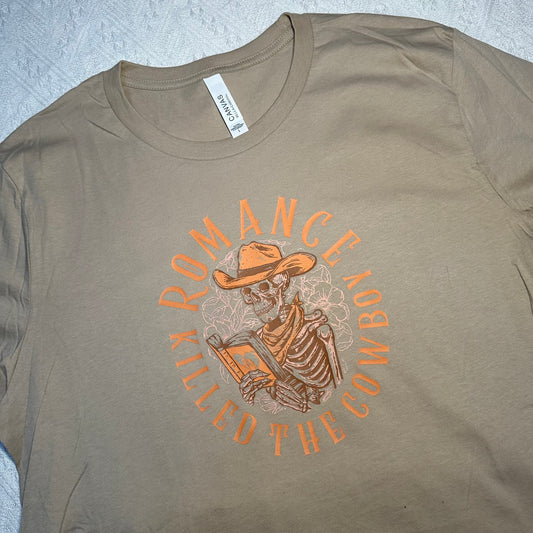 Orange Romance killed the cowboy tee