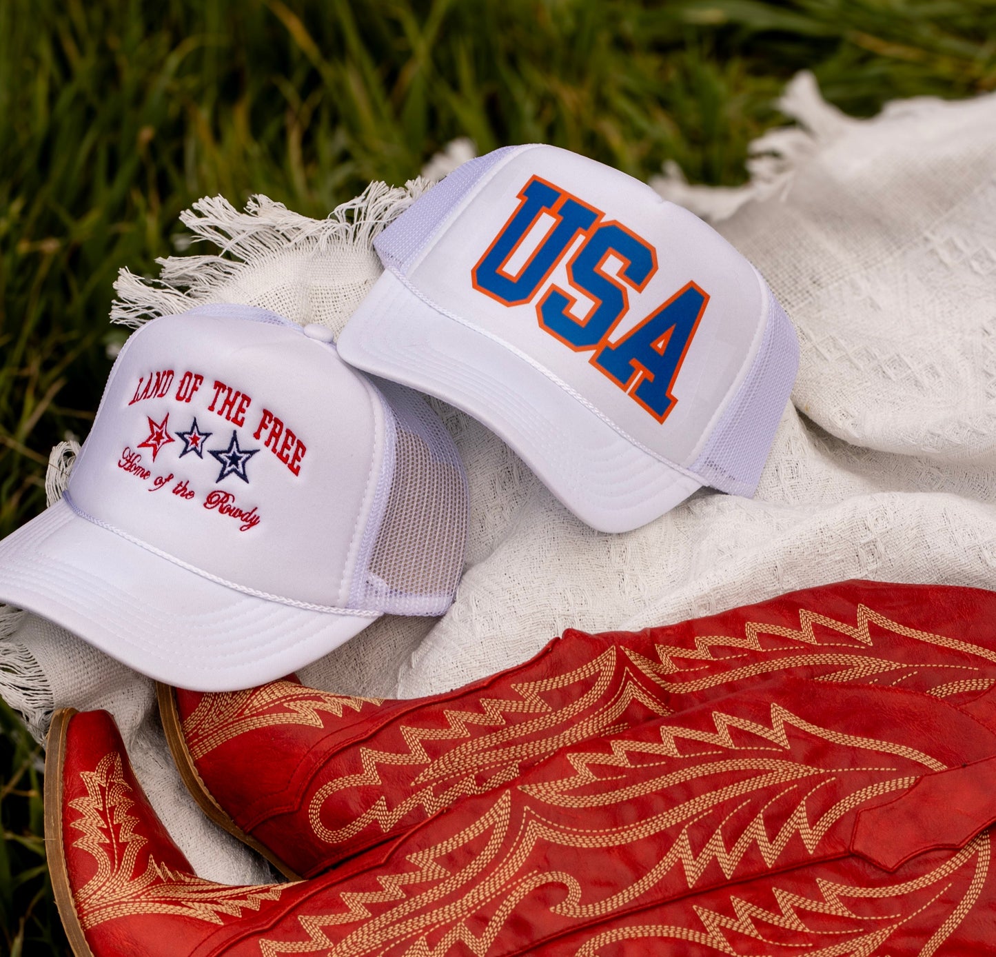 USA Foam Trucker Hat | White Otto Snapback