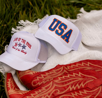 USA Foam Trucker Hat | White Otto Snapback