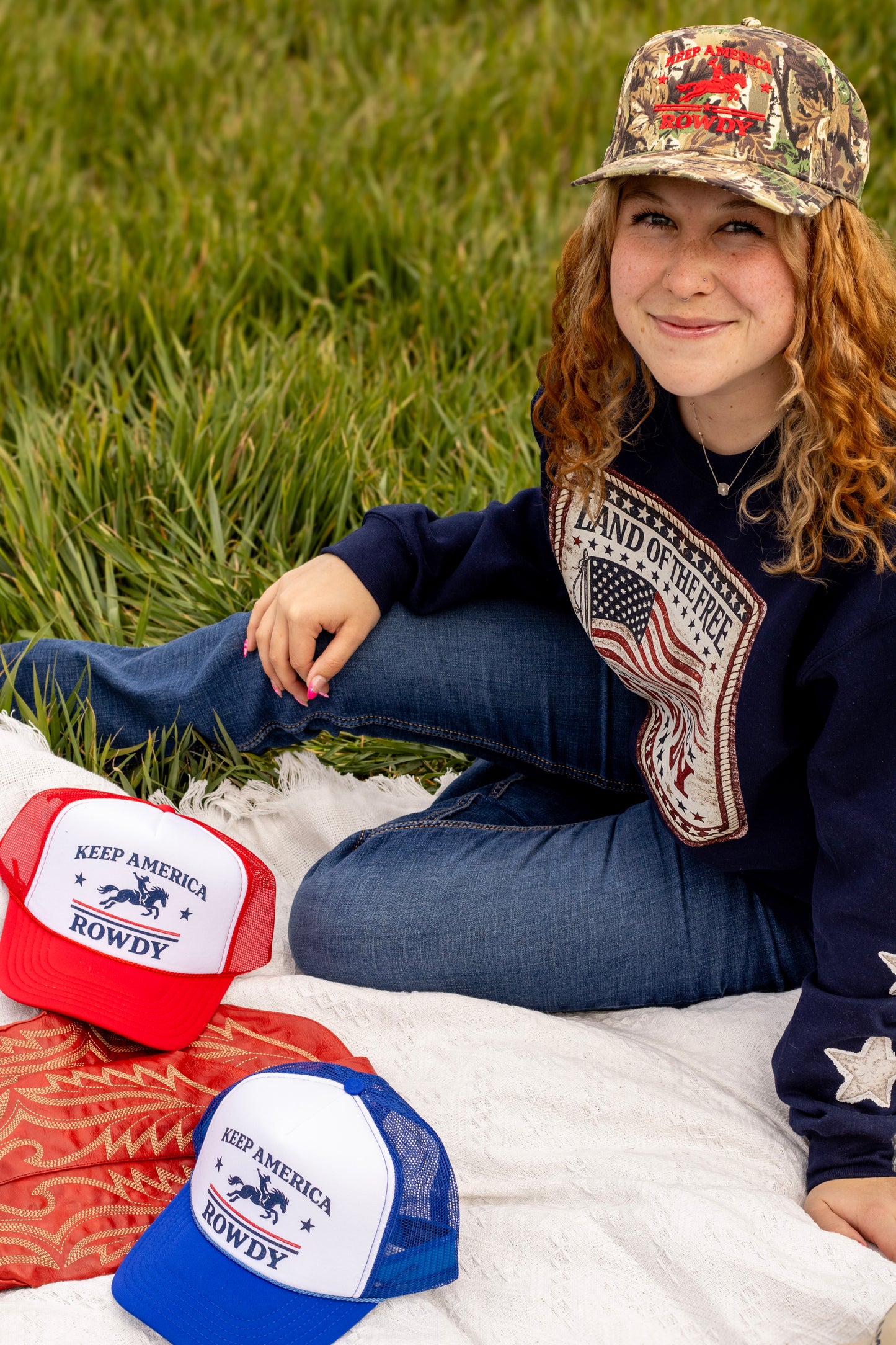 Keep America Rowdy Camo Otto Trucker Hat