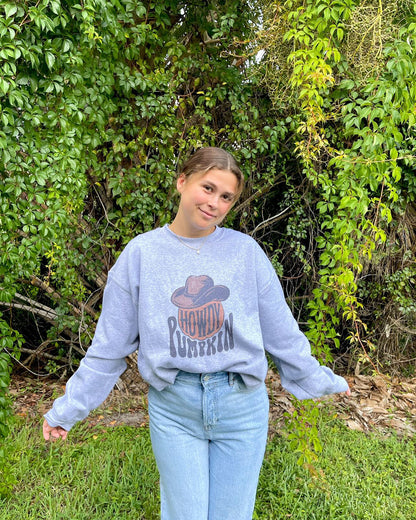 Howdy Pumpkin Hoodie – Western Fall Gildan Unisex crewneck