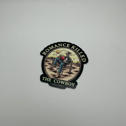 Romance killed the cowboy light sticker | book sticker | western sticker