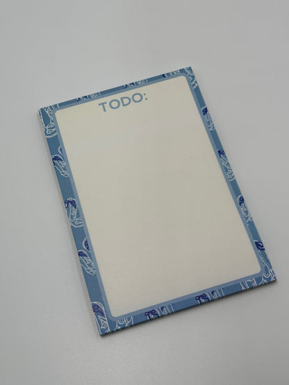 Blue boots post-it note pad | western todo list