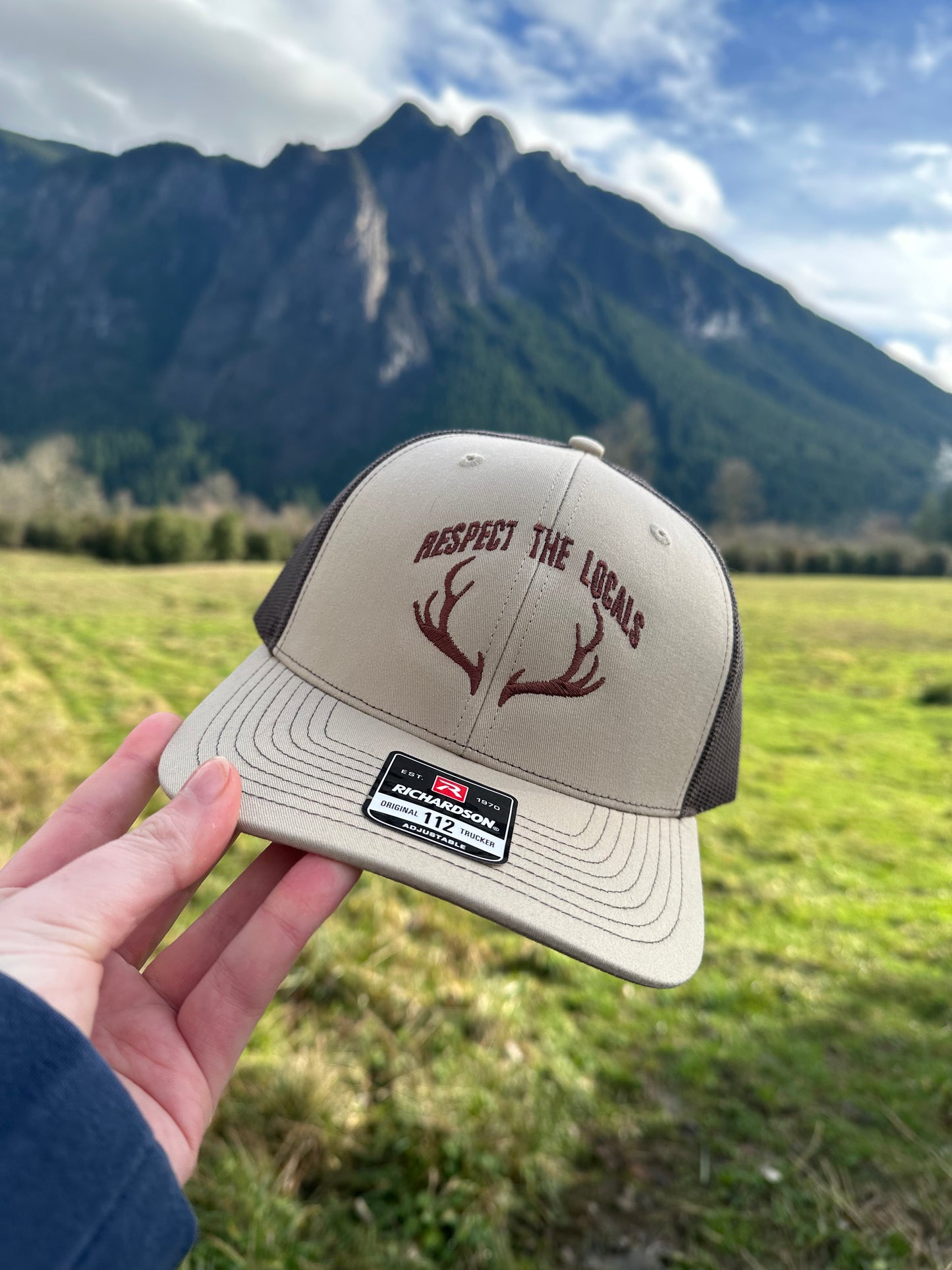 Respect the Locals Embroidered Antler Hat