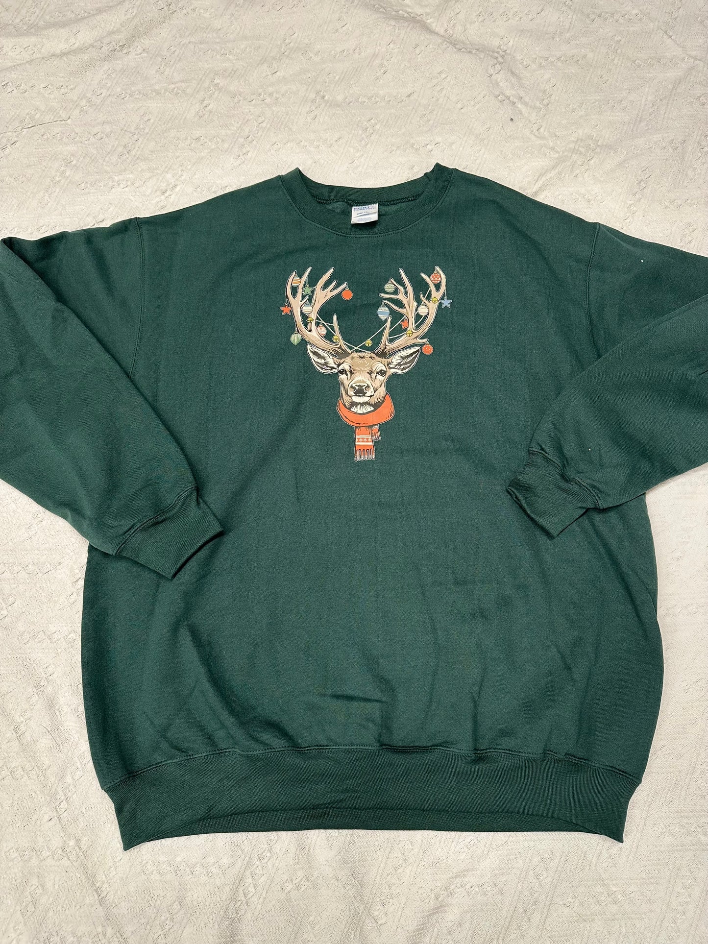 Elk Christmas crew | Vintage Christmas Crewneck Sweatshirt
