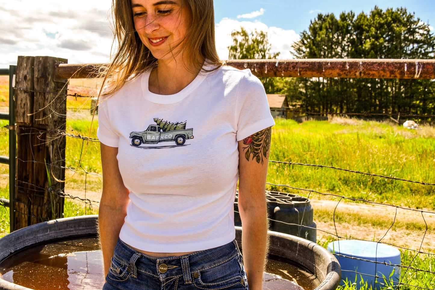 BASHCo Evergreen Truck Baby Tee | PNW Graphic Tee
