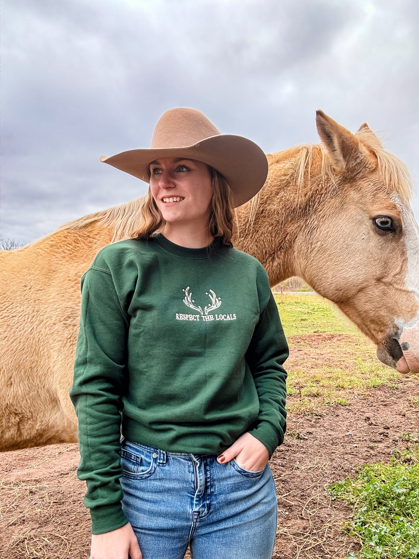 PREORDER - Respect the Locals Embroidered Crewneck