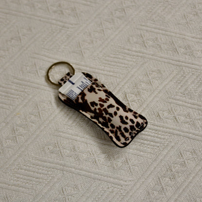 Chapstick Holder Keychain – Cow Print, Camo Pink Bow, Cowboy Toile, & Barn Toile