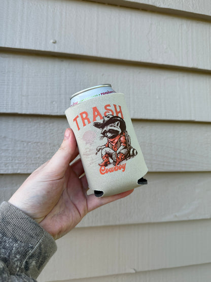 Trash Cowboy Raccoon Can Cooler | Western Beer Koozie