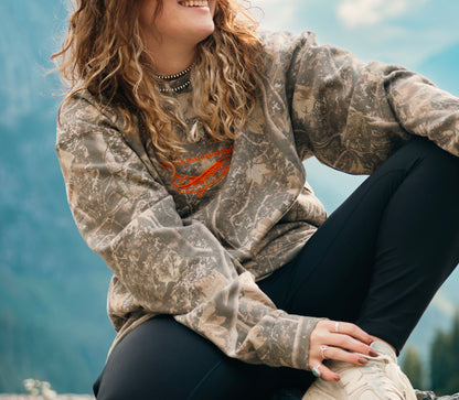 Catch Me Creekside Camo Crewneck