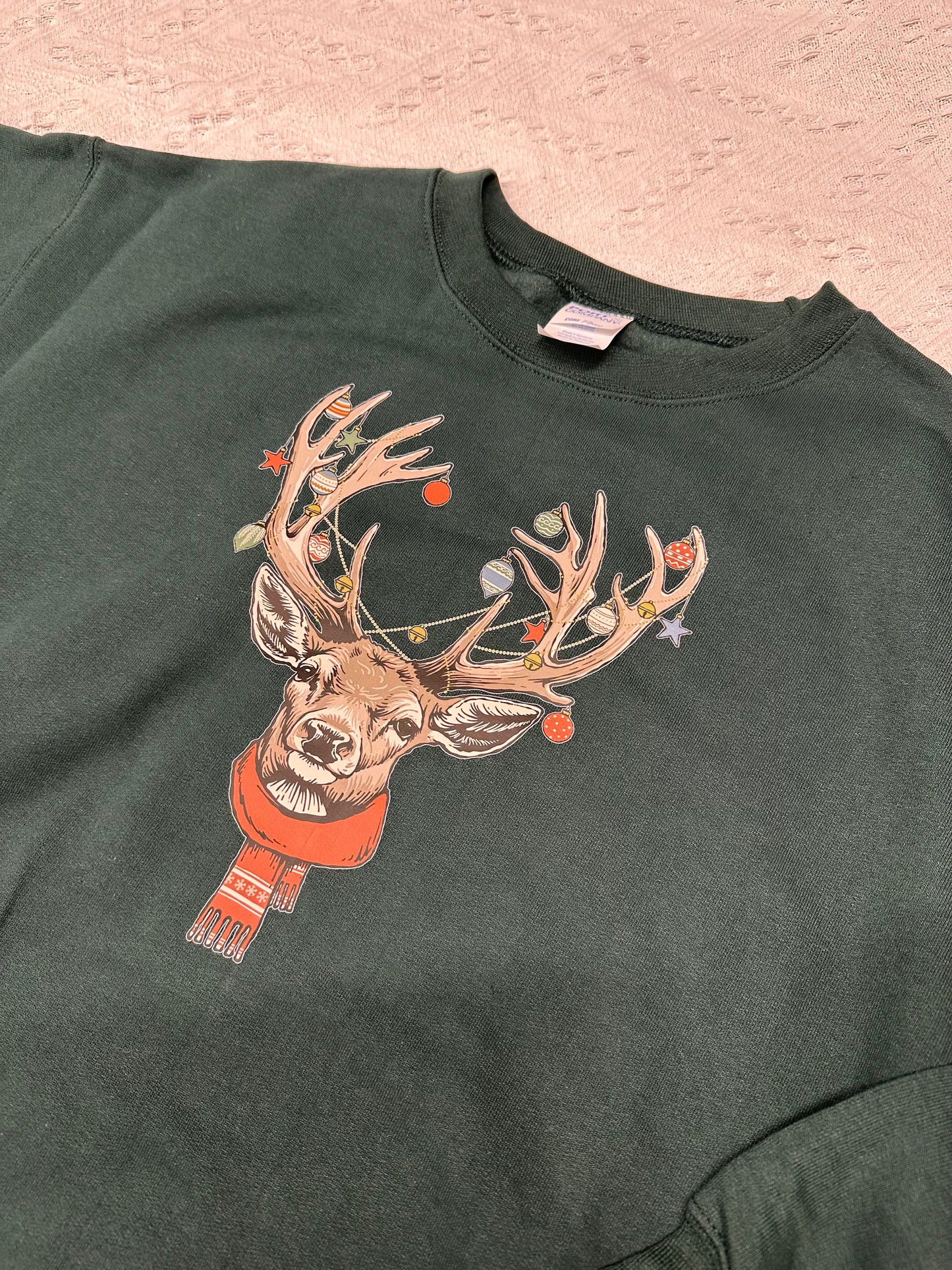 Elk Christmas crew | Vintage Christmas Crewneck Sweatshirt