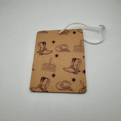 Neutral cowboy hat car air freshener | western air freshener