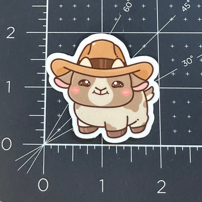 Cowboy Goat Sticker