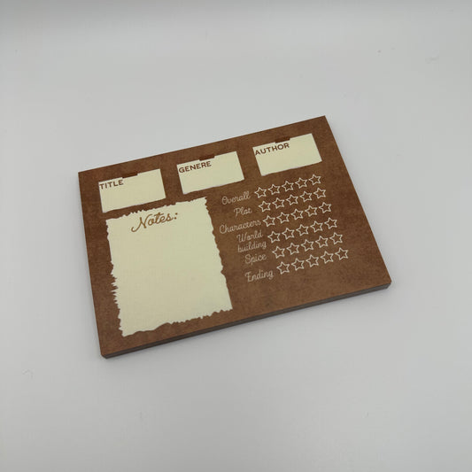 The Rustic Book Review Post-it Notepad 3x4”