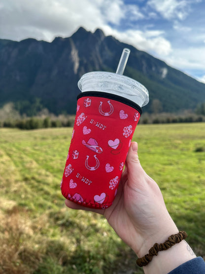 Valentines Howdy Coffee Sleeve