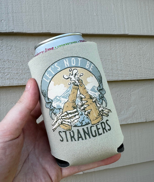 Let’s Not Be Strangers Skeleton Can Cooler | Western Beer Koozie